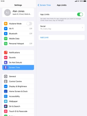 Press the required category.
