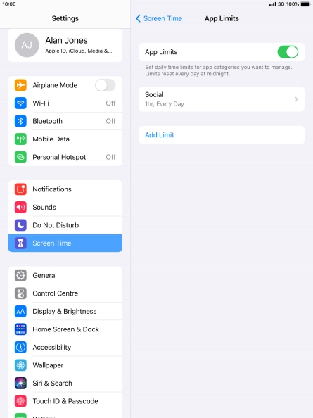 Press the required category.