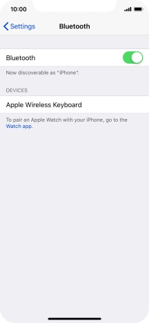Press the required Bluetooth device and follow the instructions on the screen to pair the device with your phone.