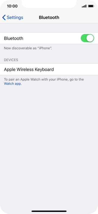 Press the required Bluetooth device and follow the instructions on the screen to pair the device with your phone.