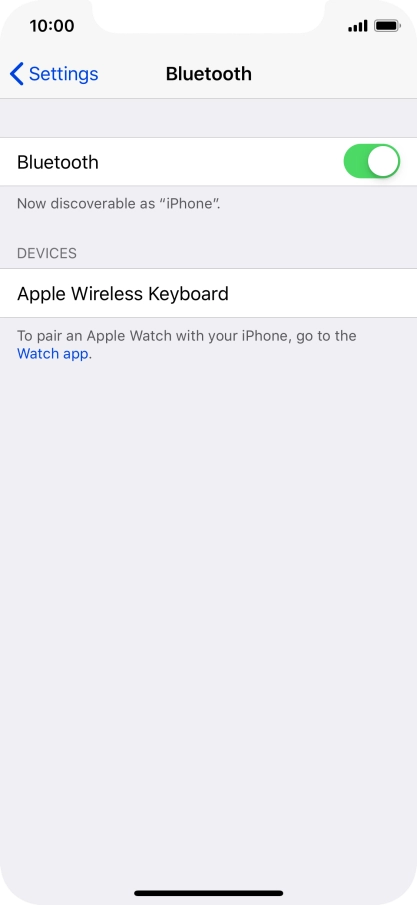 Press the required Bluetooth device and follow the instructions on the screen to pair the device with your phone.