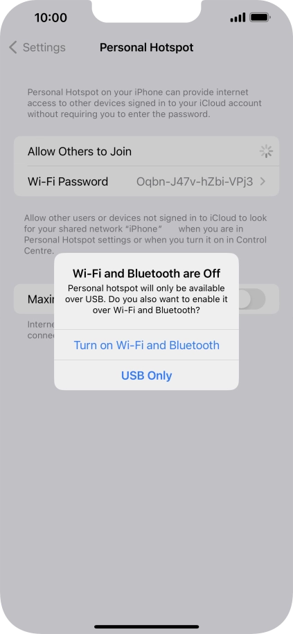 If Wi-Fi is turned off, press Turn on Wi-Fi and Bluetooth.