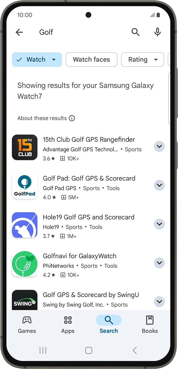 On your phone: Press the required app.