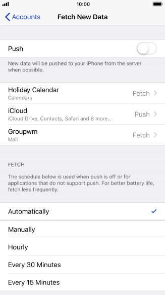 If you turn off the function, press the required setting.
