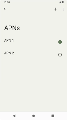Press the field next to the data connection to activate it.