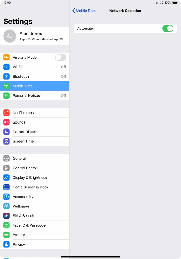Press the indicator next to 