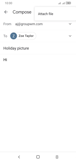 Press Attach file and go to the required folder.