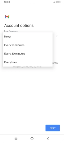 Press the required setting. Press the required setting.