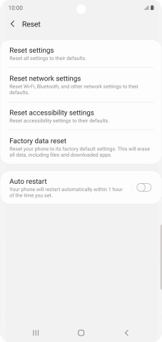 Press Factory data reset. Press Factory data reset.