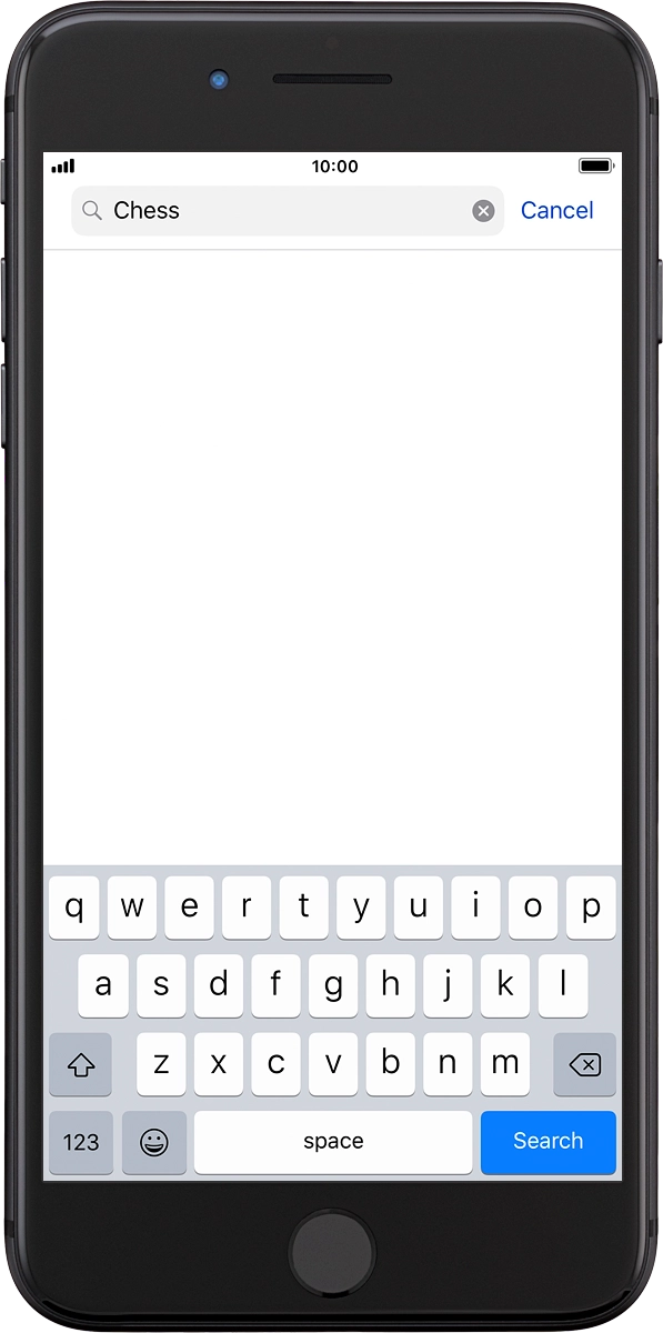 On your phone: Key in the name or subject of the required app and press Search.