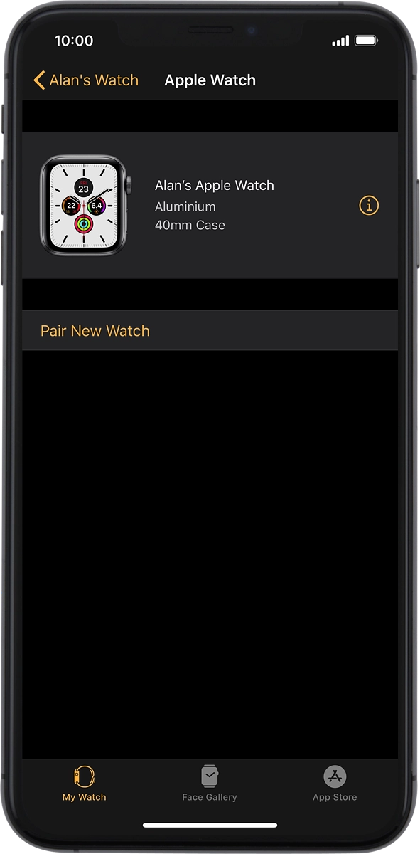 On your phone: Press the information icon.