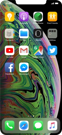 Press and hold the required app until the icons start to jiggle.