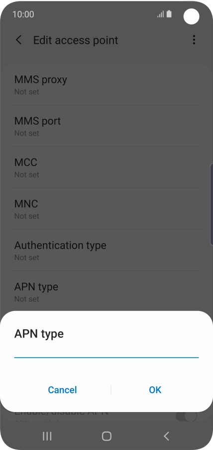 Key in mms and press OK. Key in mms and press OK.