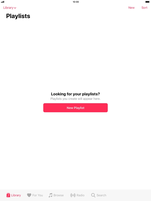 Press New Playlist. Press New Playlist.