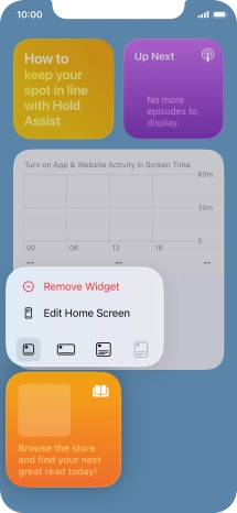 Press Remove Widget.