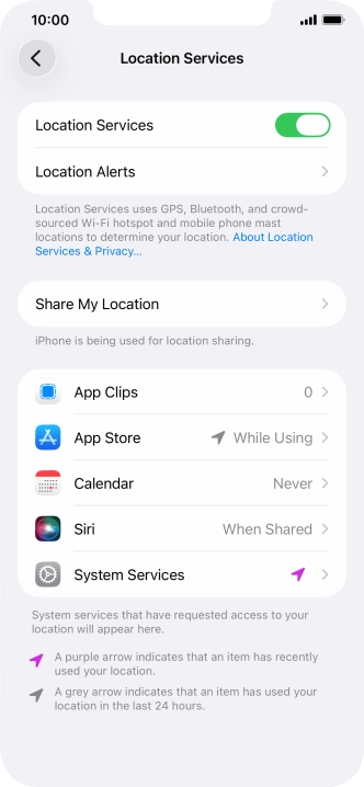 Press the required app.