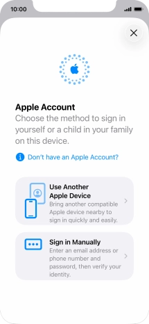 Press Sign in Manually.
