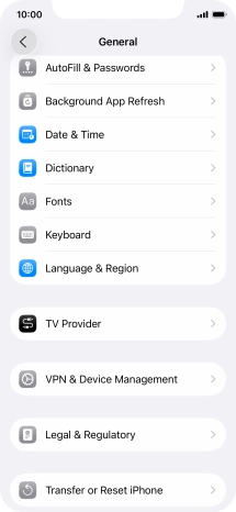 Press Transfer or Reset iPhone.