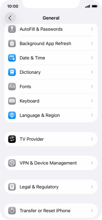 Press Transfer or Reset iPhone.