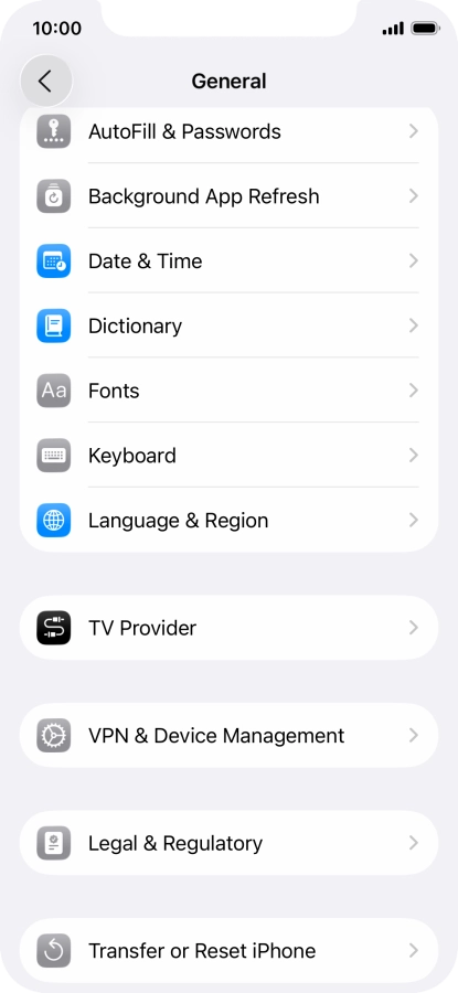 Press Transfer or Reset iPhone.