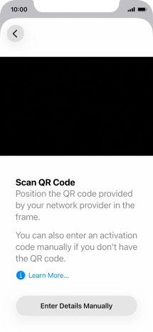 Place the QR code you've received inside the phone camera frame to scan the code.