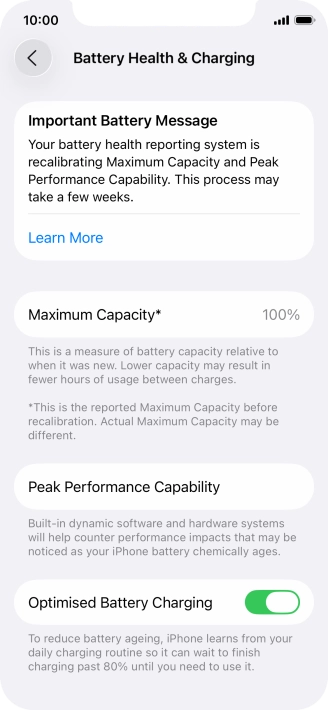 Press the indicator next to 