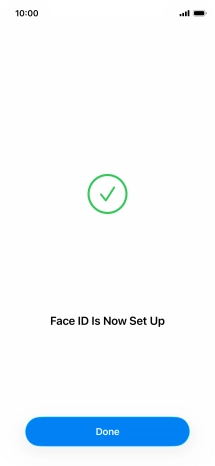 Press Done. If you haven't previously selected a phone lock code, key in a code of your own choice twice.