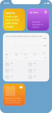 Press and hold the required widget until a pop-up menu is displayed.