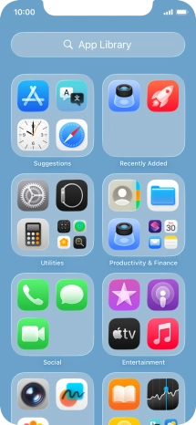 Press the required app.