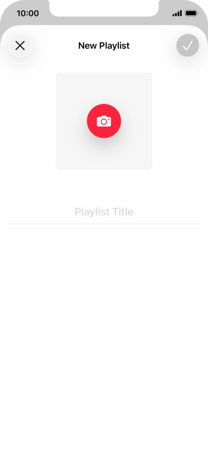 Press the text input field and key in a name for the playlist.