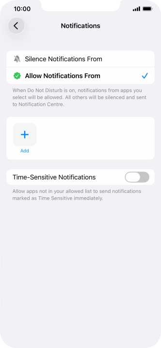 Press the indicator next to 