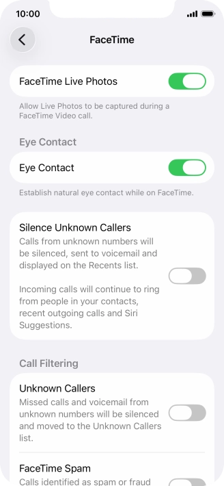 Press the indicator next to 