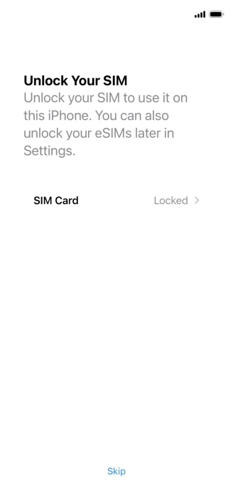 Press SIM Card.