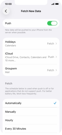 Press the indicator next to 