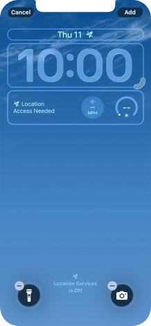 To customise the way the lock screen date is displayed, press the date widget and follow the instructions on the screen to select the required widget display mode.