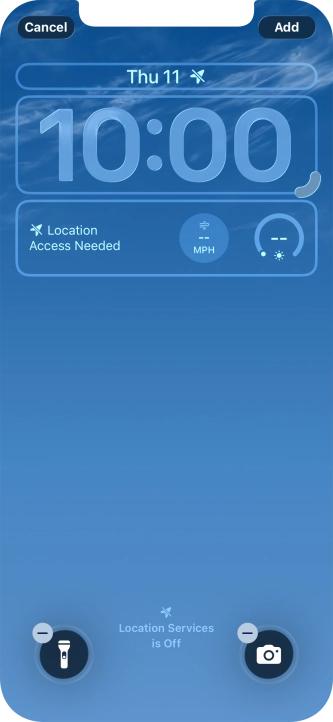 To customise the way the lock screen date is displayed, press the date widget and follow the instructions on the screen to select the required widget display mode.