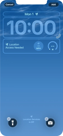 To customise the way the lock screen date is displayed, press the date widget and follow the instructions on the screen to select the required widget display mode.