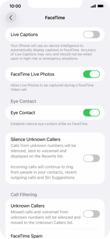 Press the indicator next to 