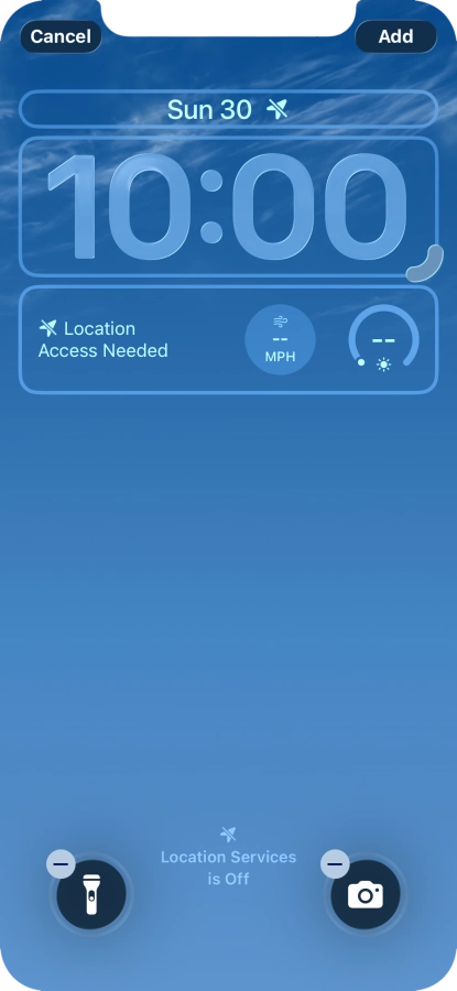To customise the way the lock screen date is displayed, press the date widget and follow the instructions on the screen to select the required widget display mode.