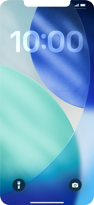 Press and hold anywhere on the lock screen.