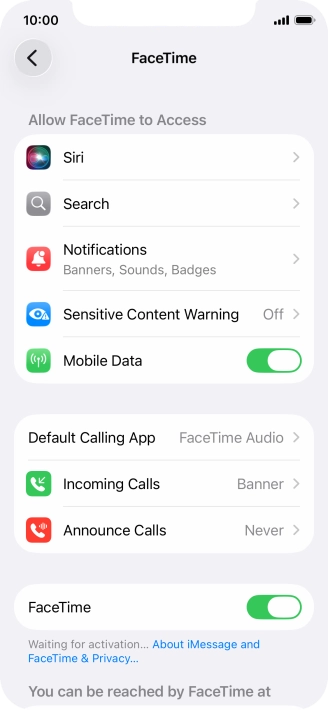 Press the indicator next to 