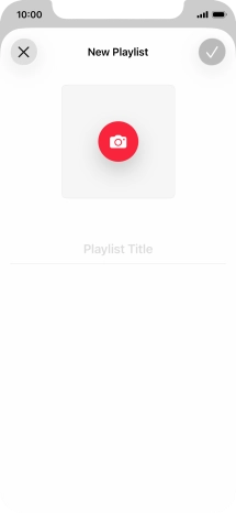 Press the text input field and key in a name for the playlist.