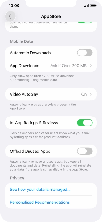 Press the indicator next to 