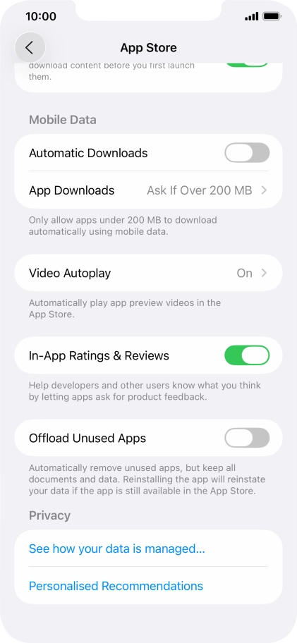 Press the indicator next to 