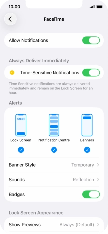 Press the indicator next to 
