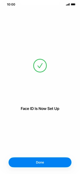 Press Done. If you haven't previously selected a phone lock code, key in a code of your own choice twice.