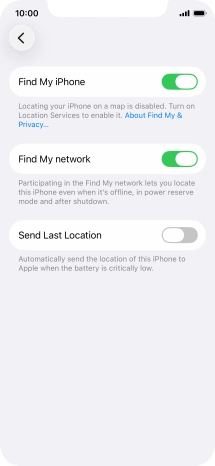 Press the indicator next to 