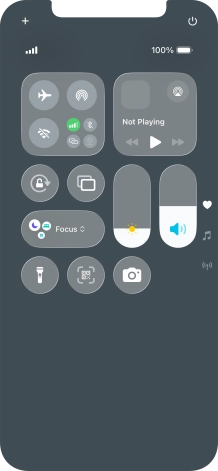 Press the flight mode icon to turn the function on or off.