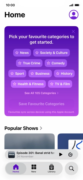 Slide your finger upwards starting from the bottom of the screen to return to the home screen.