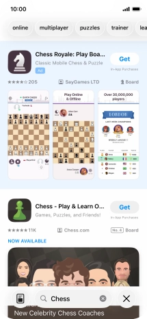 Press the required app.